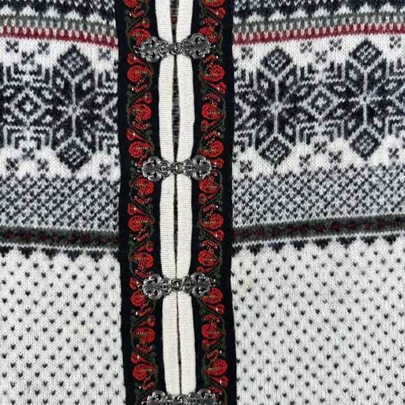 Squaw Valley Sweater Women’s Medium Multicolor Wool‎ Nordic Fair Isle Cardigan - Picture 5 of 16